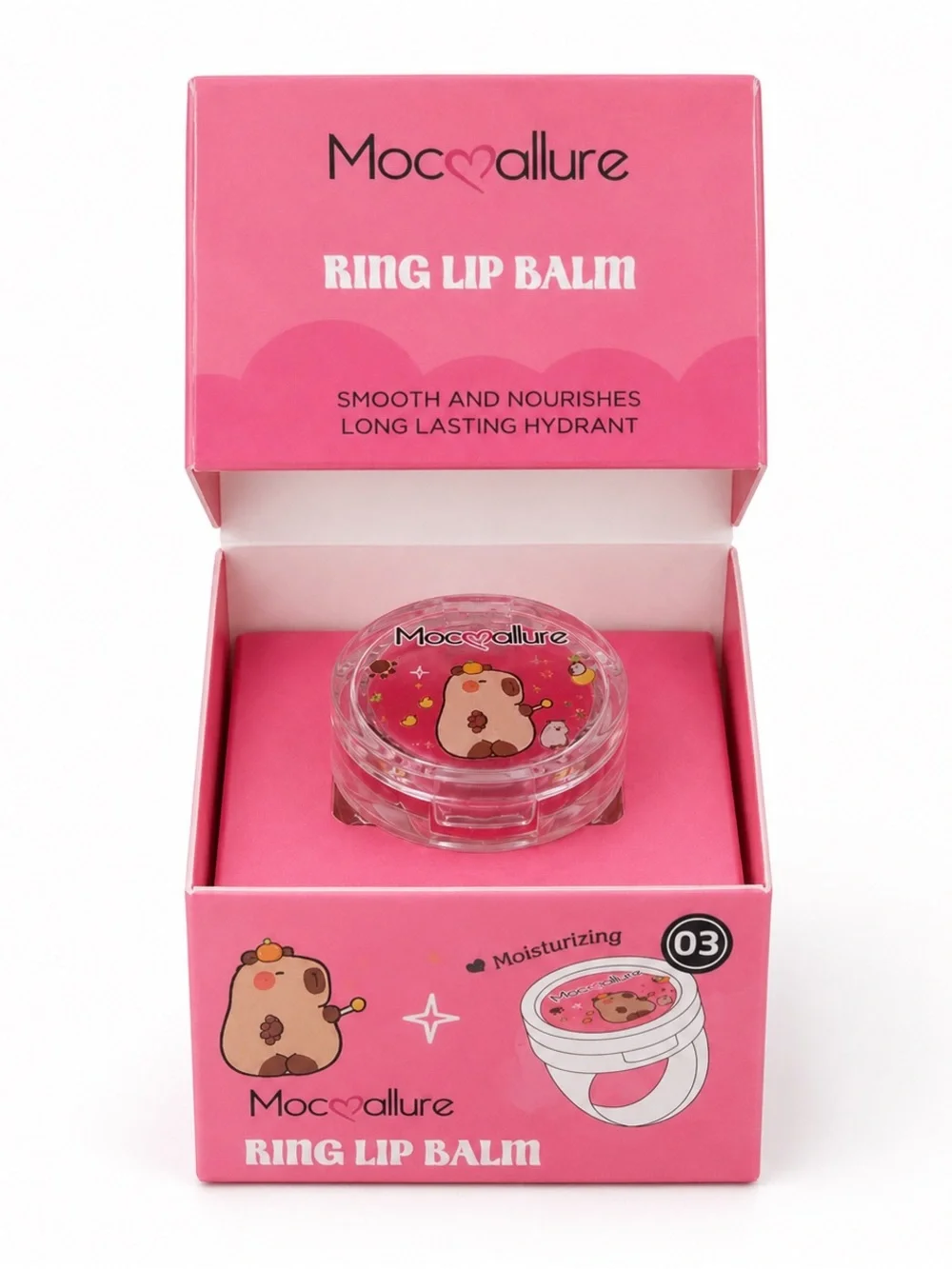 Moc·allure  Lip Balm Ring - Wearable Moisturizing Balm